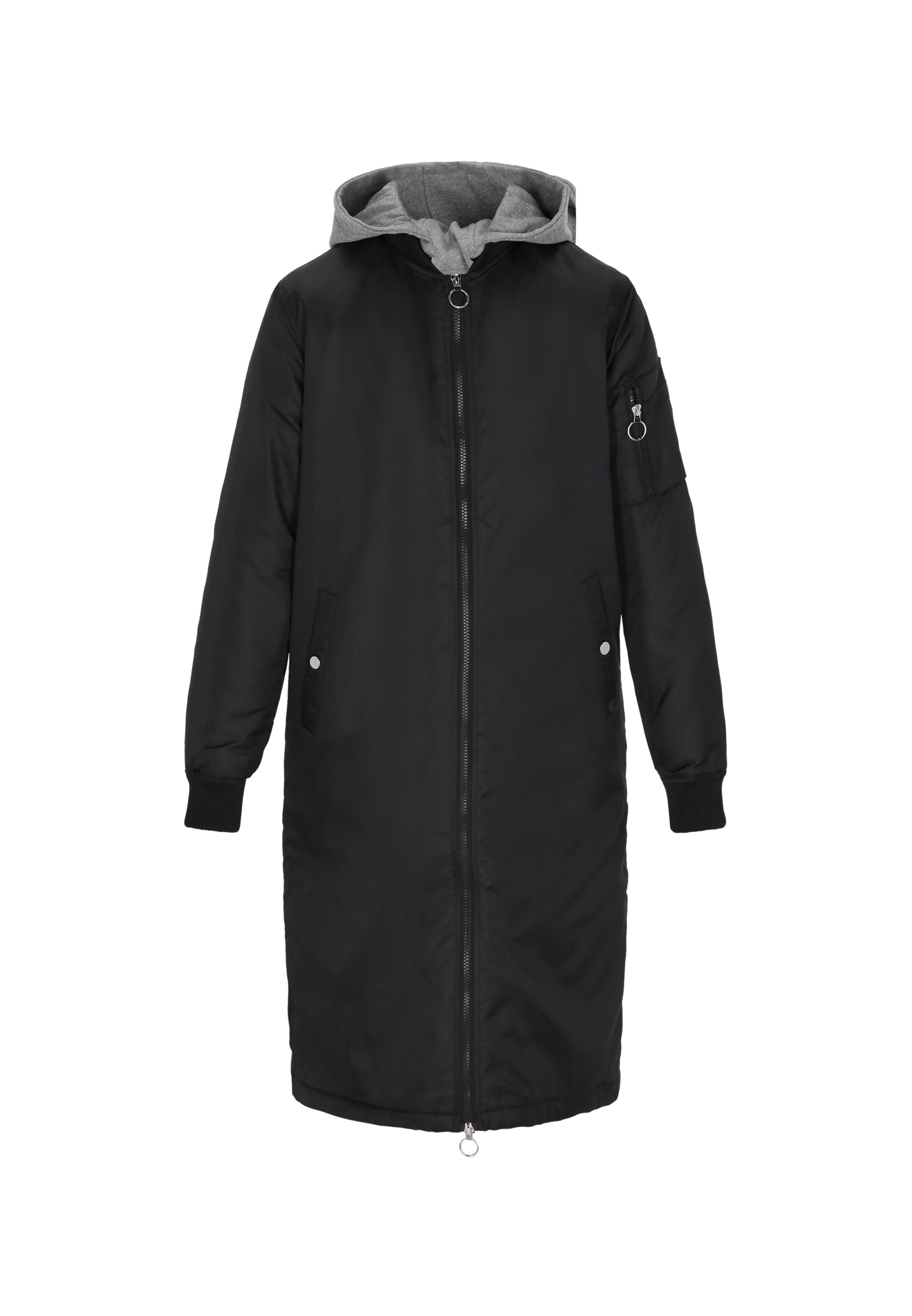 MYMO Mantel in Schwarz: Vorderseite