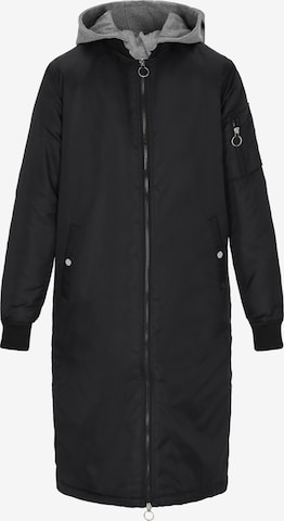 MYMO - Abrigo de entretiempo en negro: frente