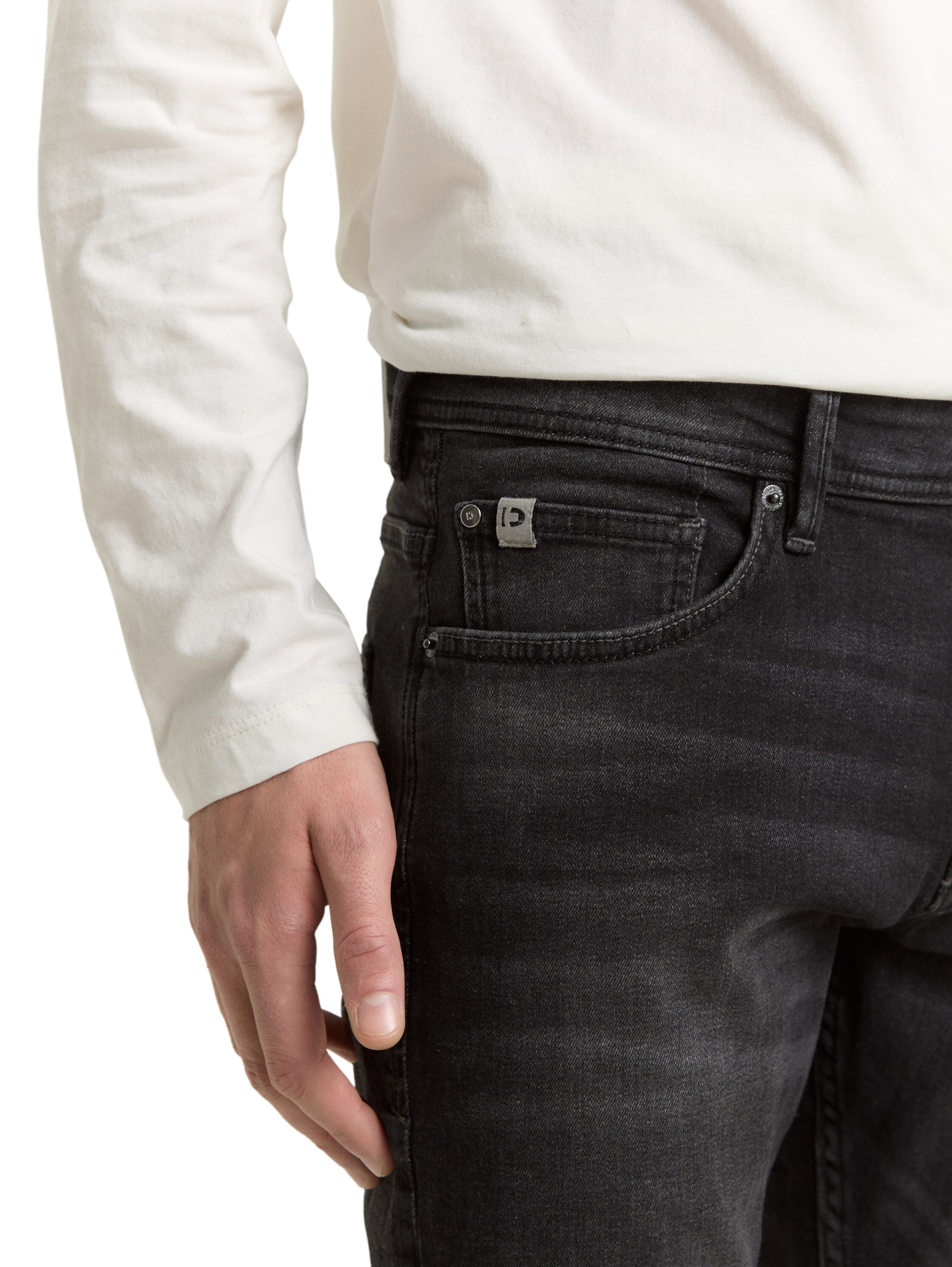 TOM TAILOR DENIM Slimfit Jeans in Schwarz