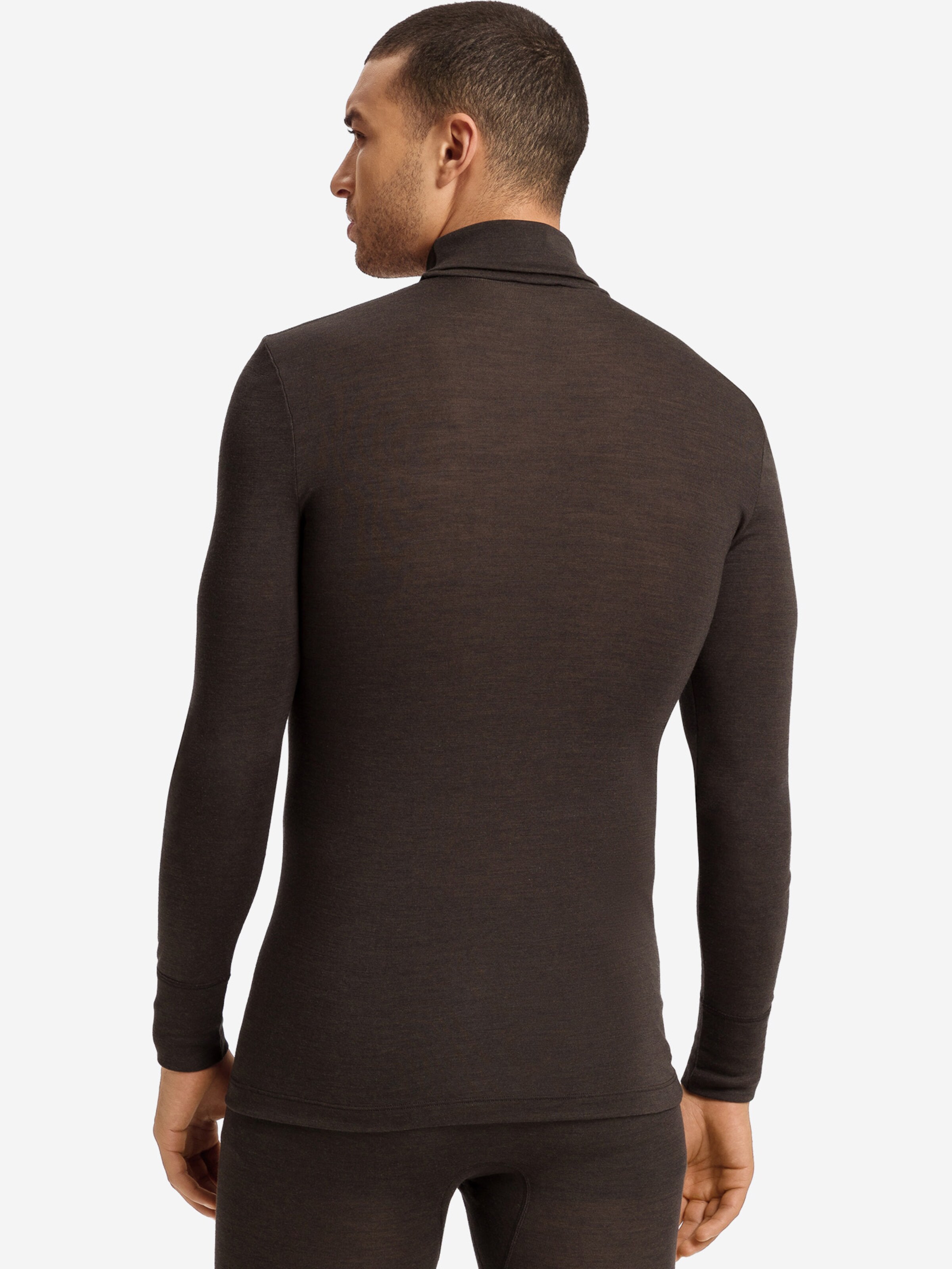 Hanro - Camisola interior ' Woolen Silk ' em castanho