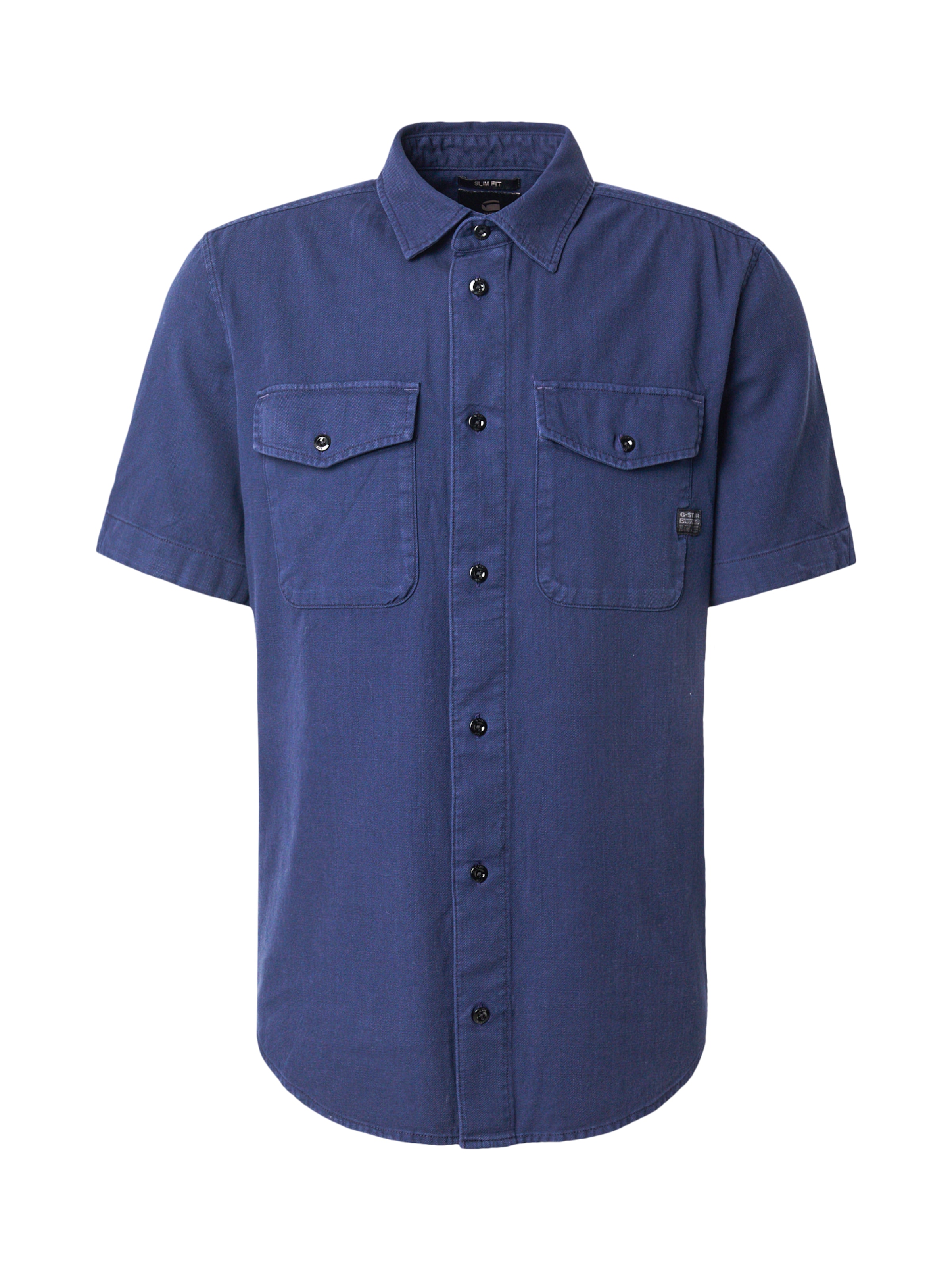 G-STAR - Slim Fit Camisa em azul: frente