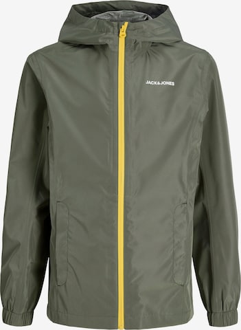 Jack & Jones Junior Φθινοπωρινό και ανοιξιάτικο μπουφάν σε πράσινο: μπροστά