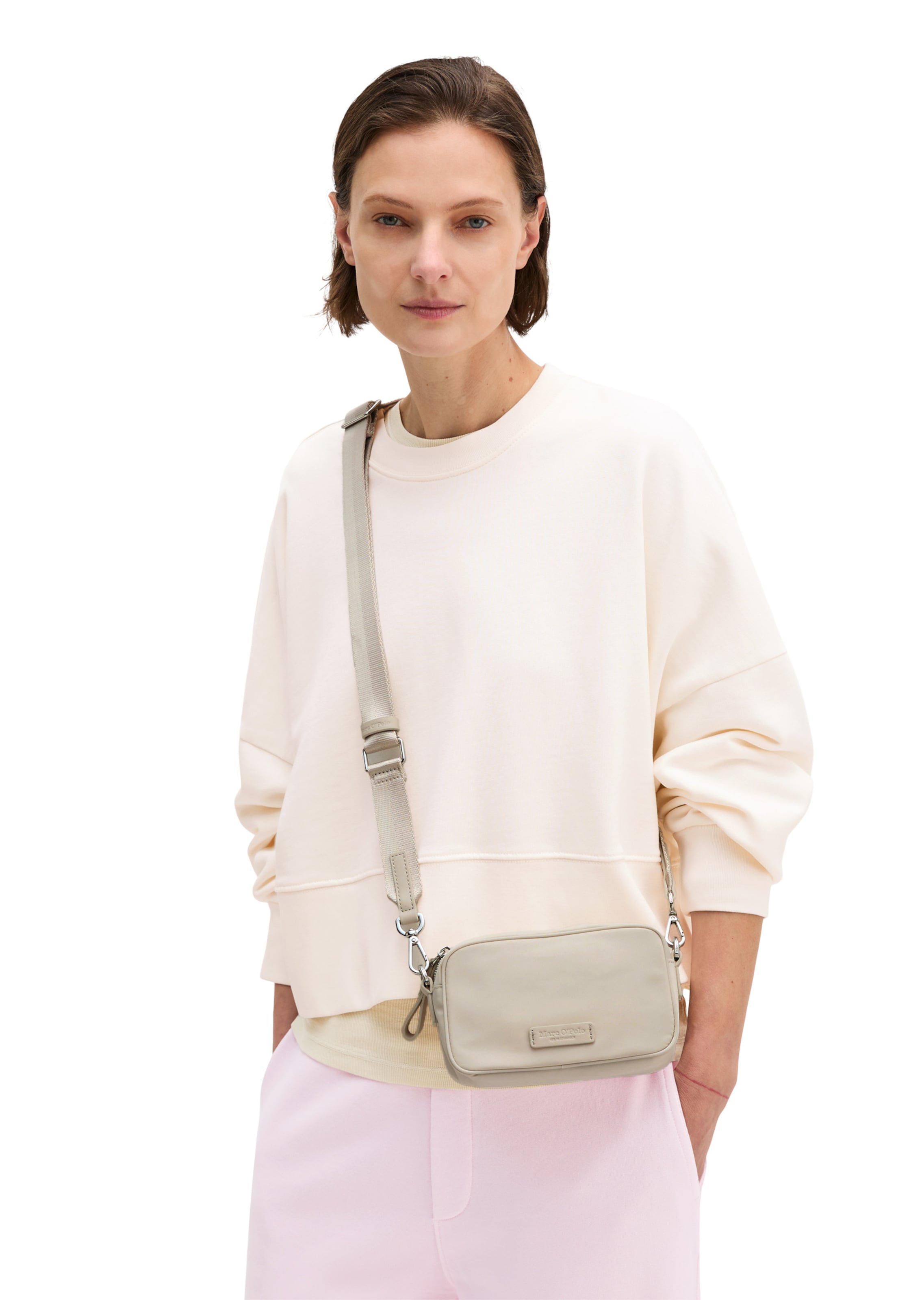 Marc O'Polo Schoudertas in Beige: voorkant