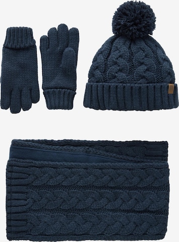 Next Set: Mütze, Handschuhe und Schal in Blau: Vorderseite