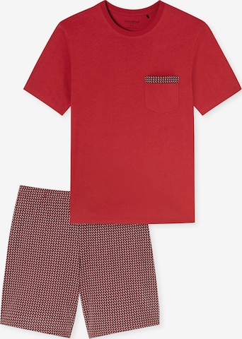 SCHIESSER - Pijama corto ' Comfort Nightwear ' en rojo: frente