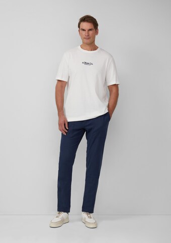 s.Oliver Men Tall Sizes Shirt in Weiß: Vorderseite