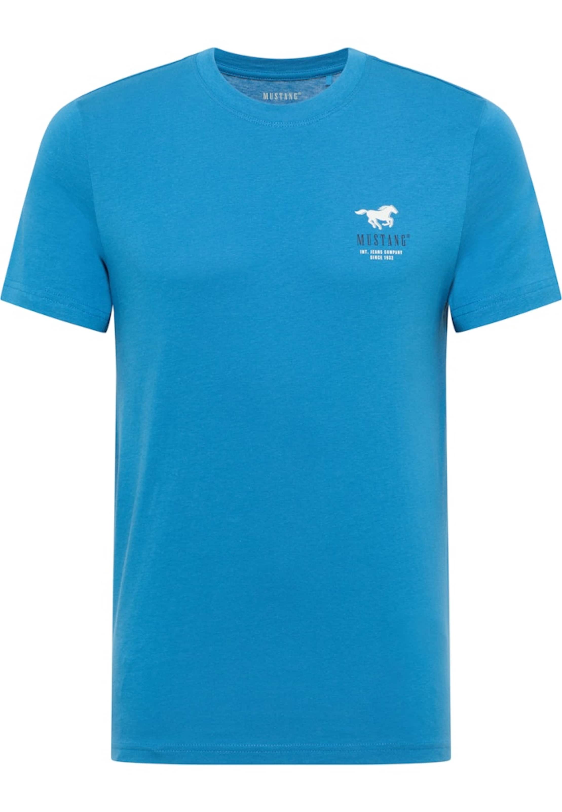 MUSTANG Μπλουζάκι 'AUSTIN' σε μπλε: μπροστά
