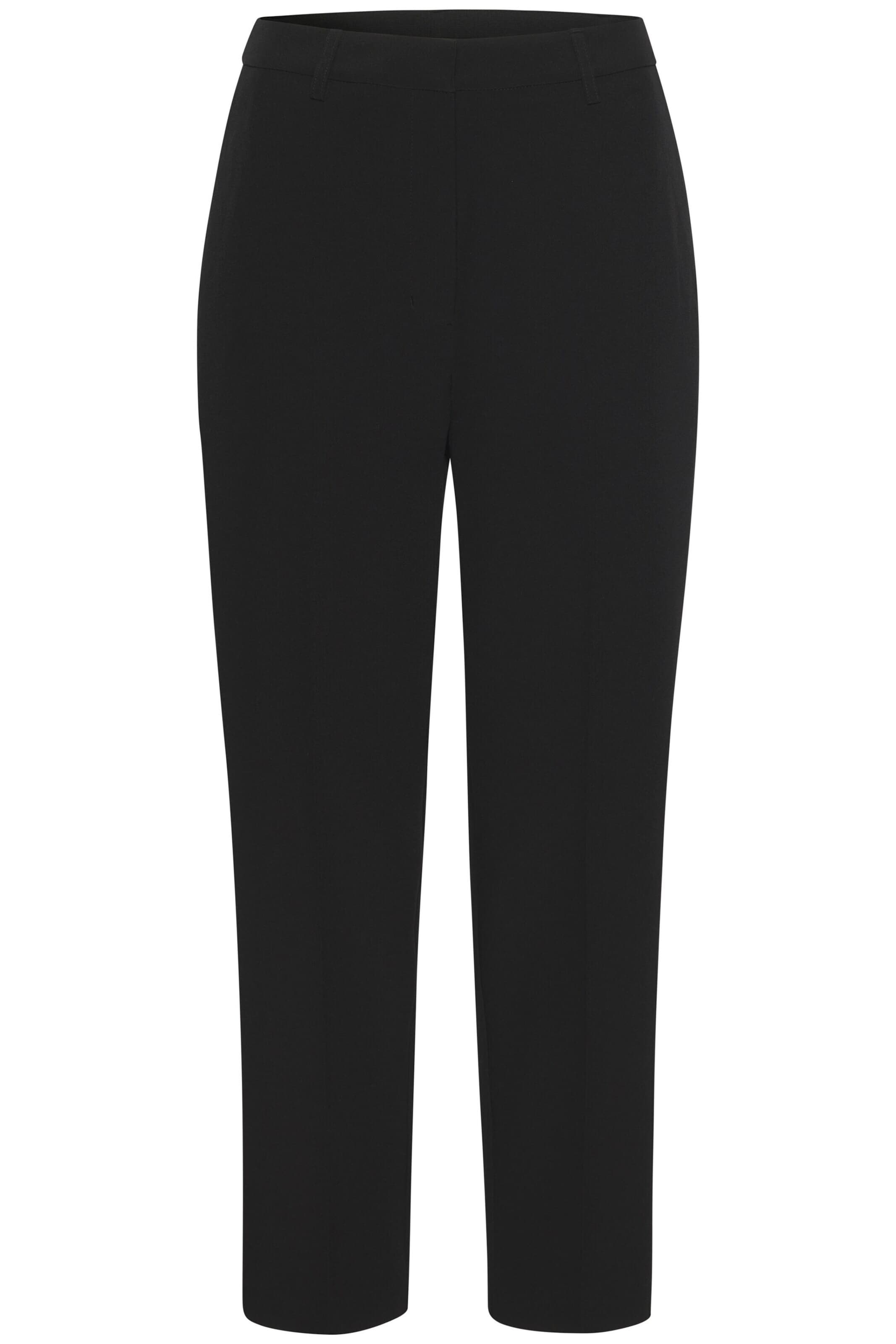 LASCANA Štandardný strih Nohavice s pukmi - Čierna: predná strana