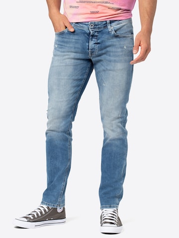 Coupe slim Jean 'Glenn' JACK & JONES en bleu : devant