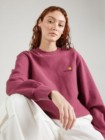 Sweat-shirt 'American Script' Carhartt WIP en rose