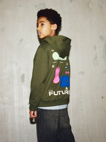 NAME IT Sweatshirt 'NKMNIGO' in Groen: voorkant