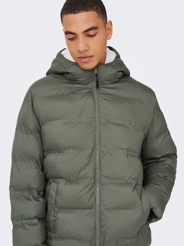 Giacca invernale 'ONSUNION' di Only & Sons in grigio