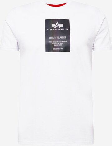 ALPHA INDUSTRIES Shirt 'Rainbow' in White: front