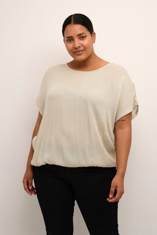 KAFFE CURVE Bluse 'ami' in Beige