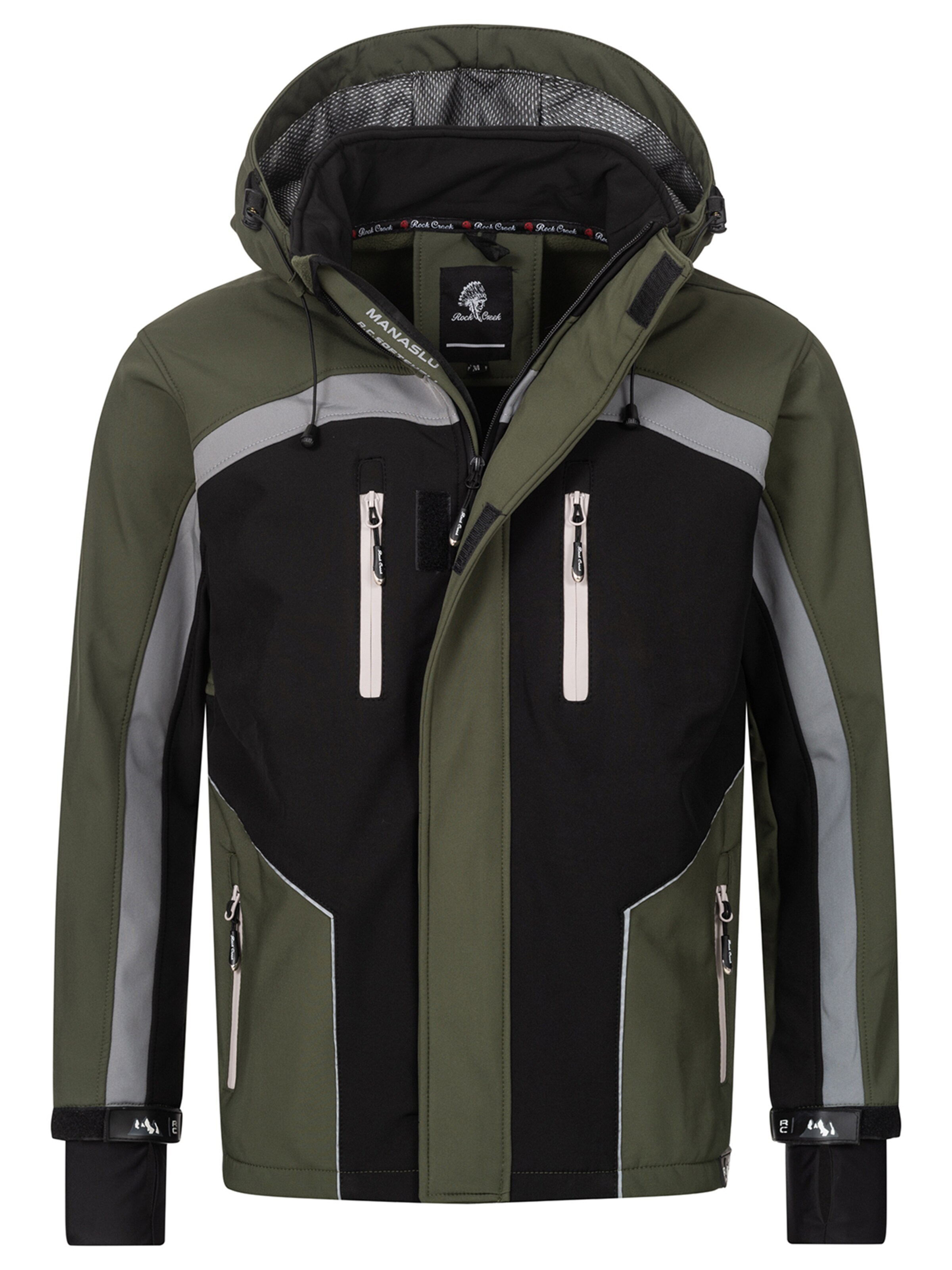 Rock Creek Funktionsjacke in Grün: Vorderseite