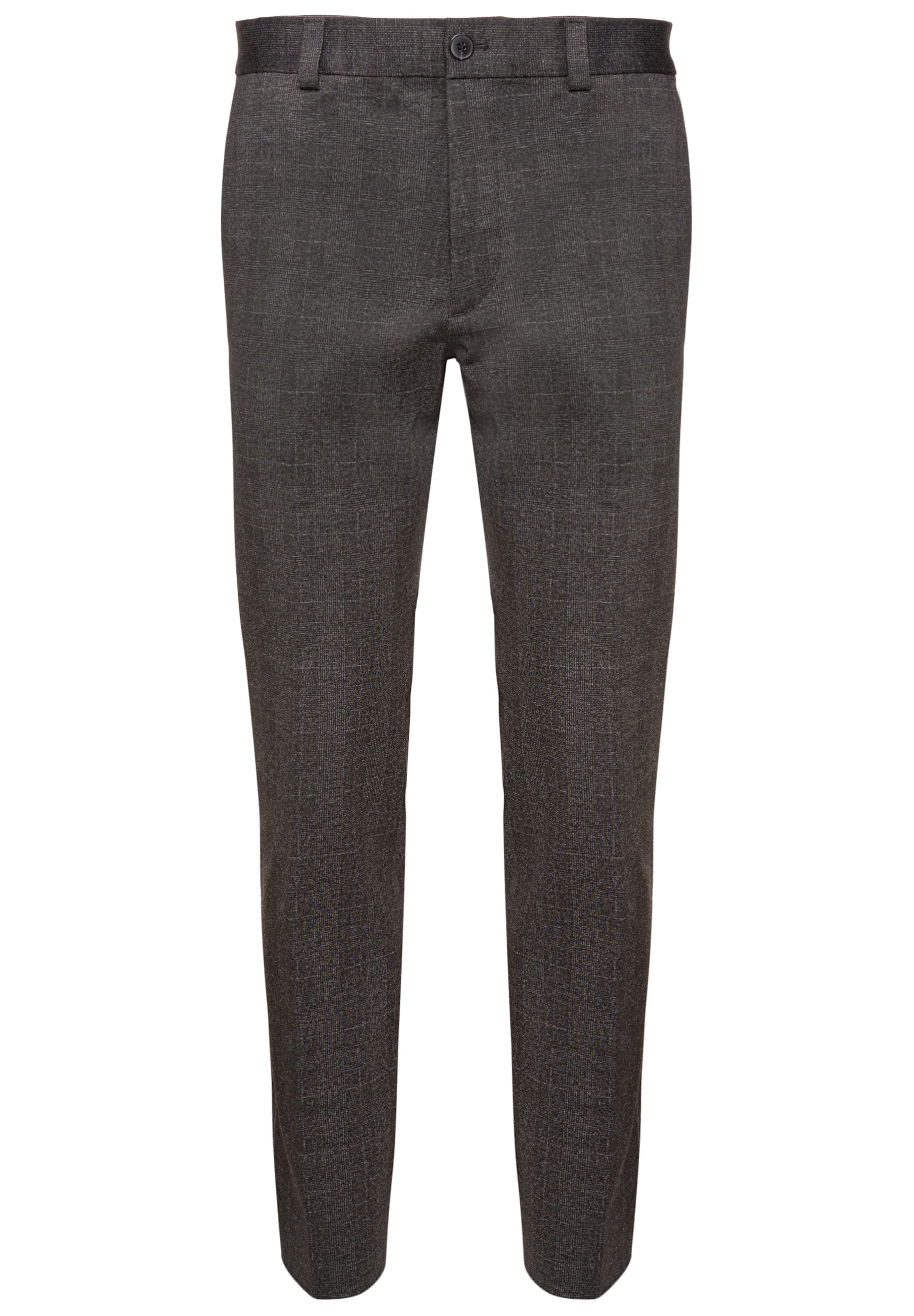 HUGO Regular Pleated Pants 'Hesten' in Grey: front