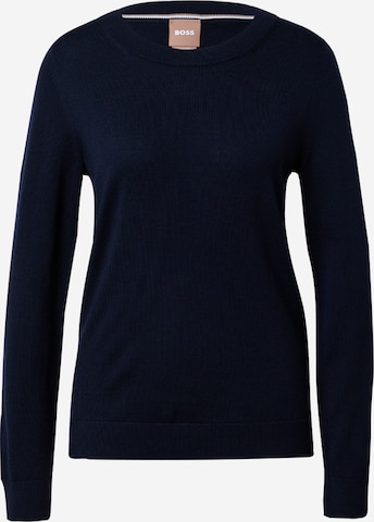 BOSS Black - Pullover 'FEGANASI' em azul: frente