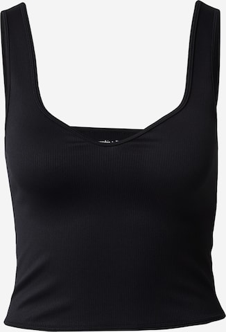 Top de la Abercrombie & Fitch pe negru: față