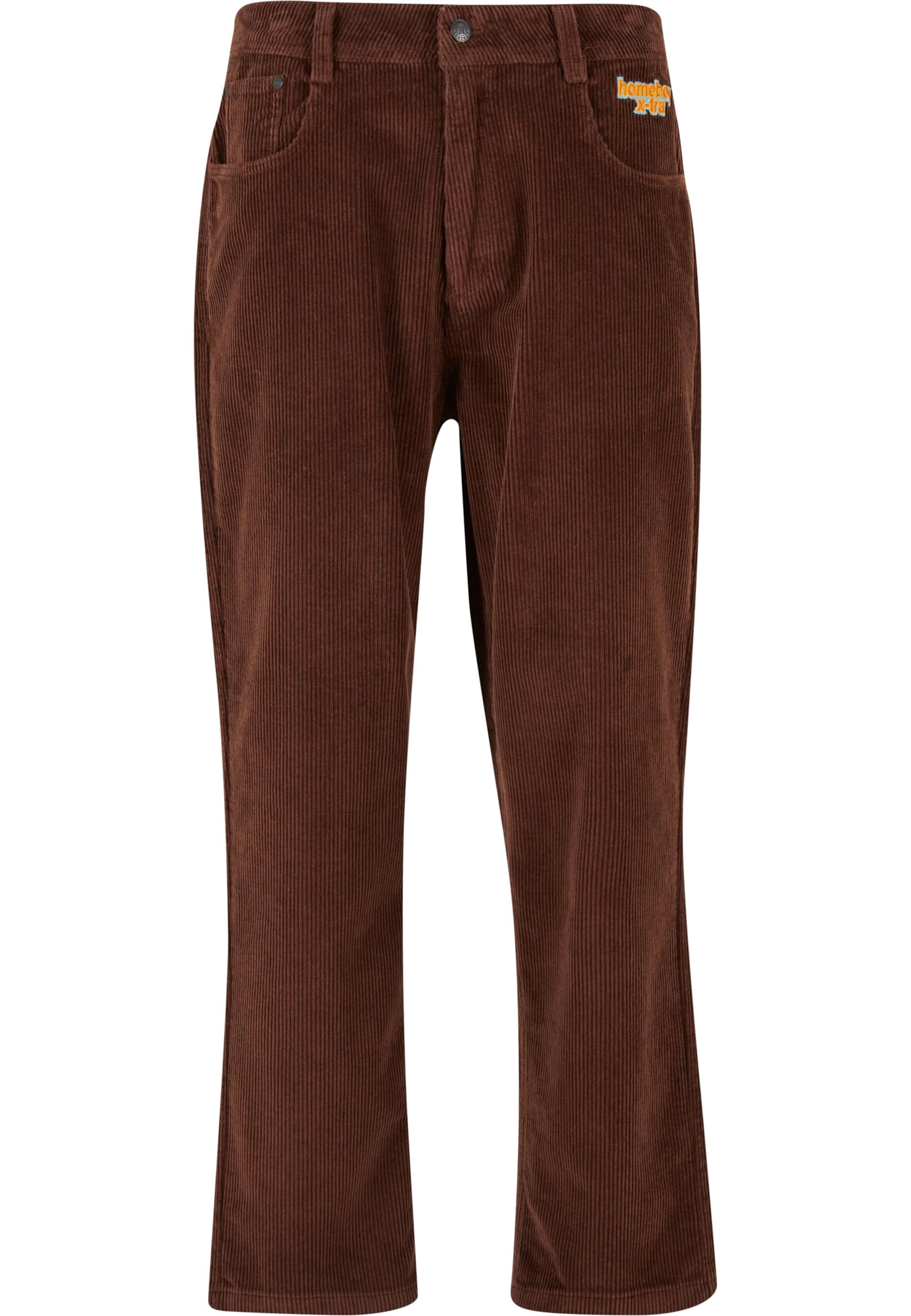 HOMEBOYLoosefit Hlače - smeđa boja: prednji dio