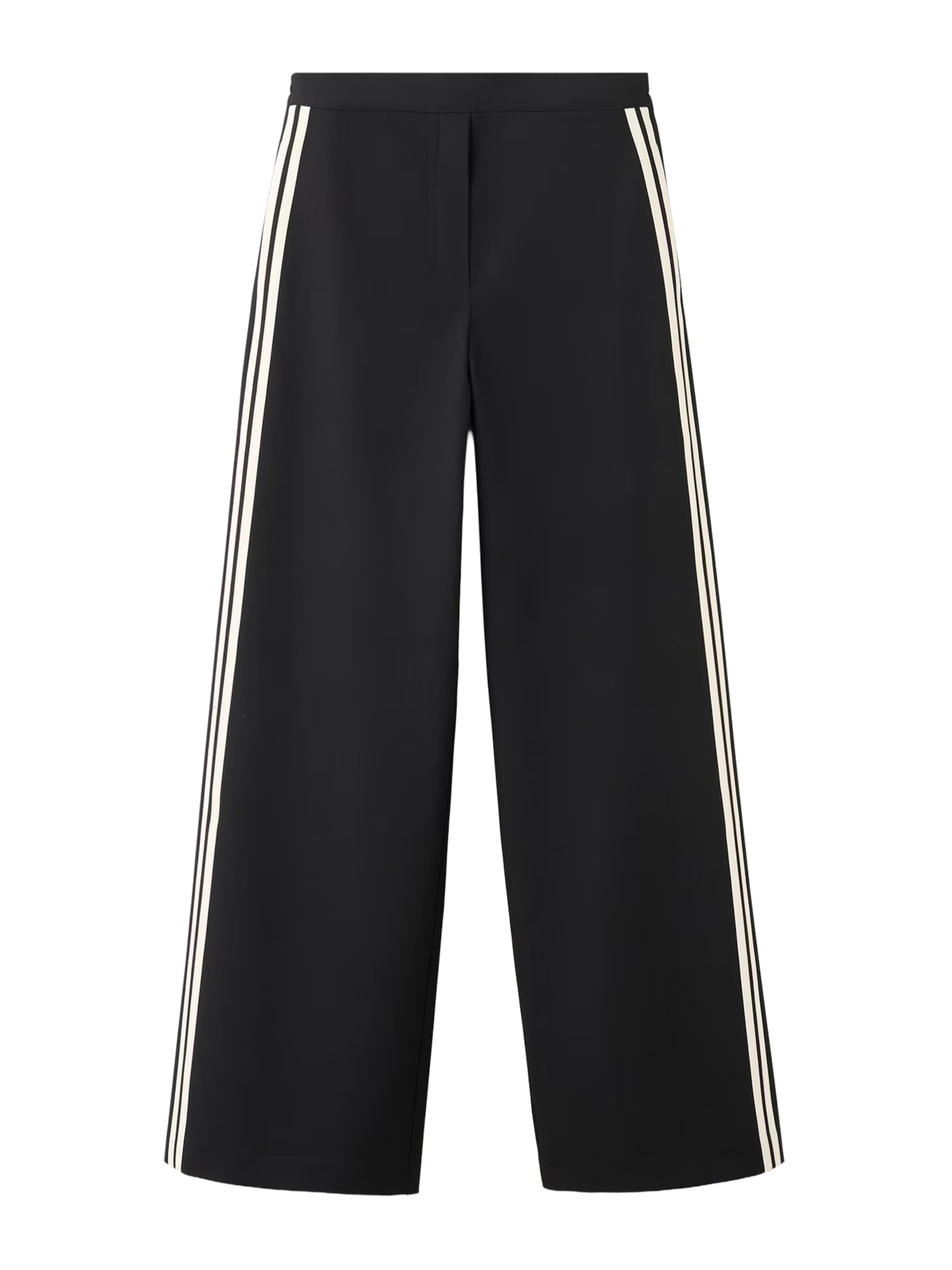 MANGO Wide leg Byxa i svart: framsida