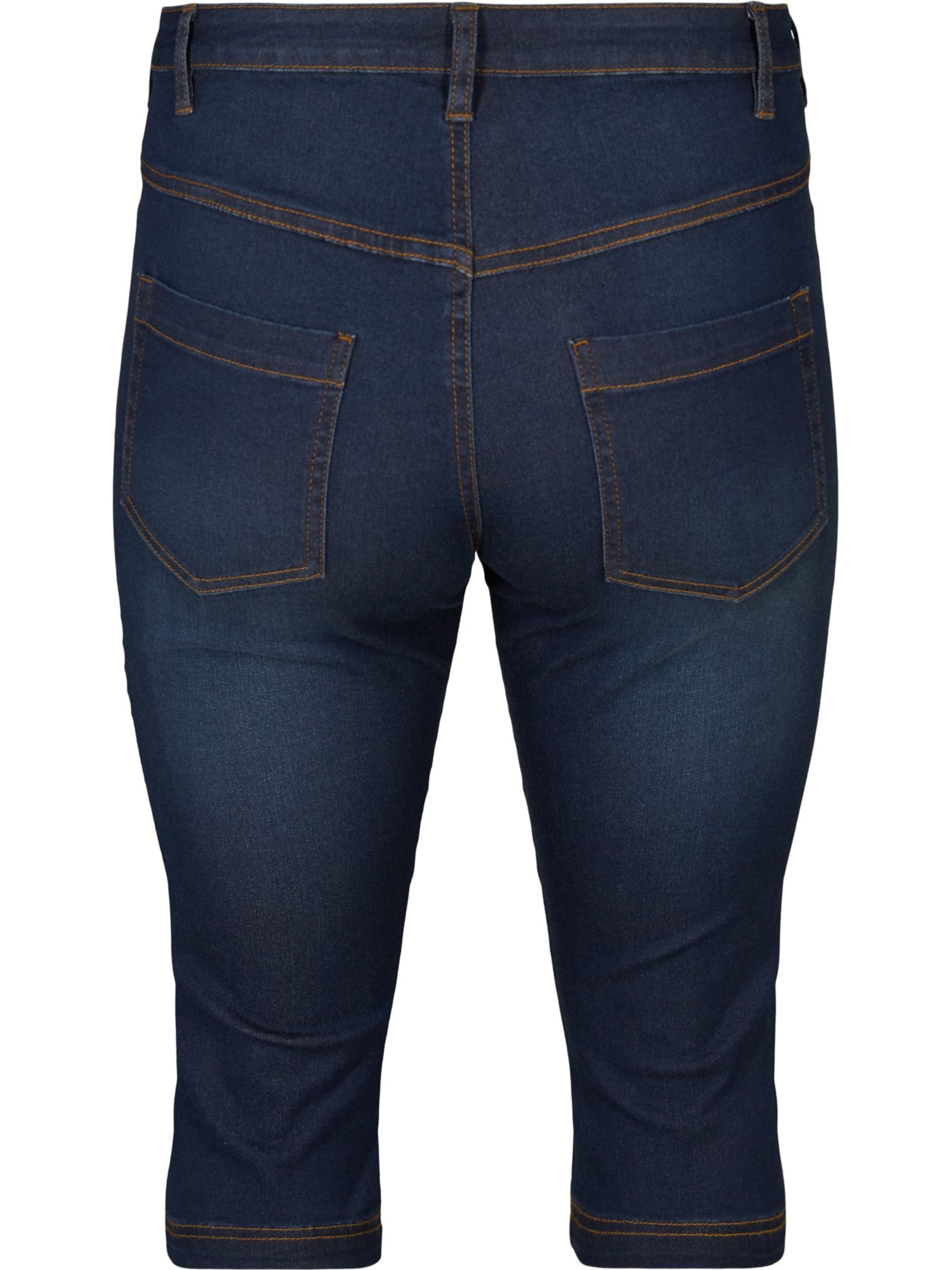 Zizzi Slimfit Jeans 'Amy' in Blauw