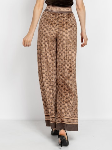 JIORO Wide leg Trousers in Brown