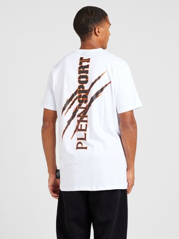 T-Shirt Plein Sport en blanc : devant
