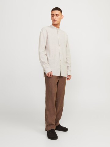 JACK & JONES Comfort Fit Skjorte 'Summer Band' i beige