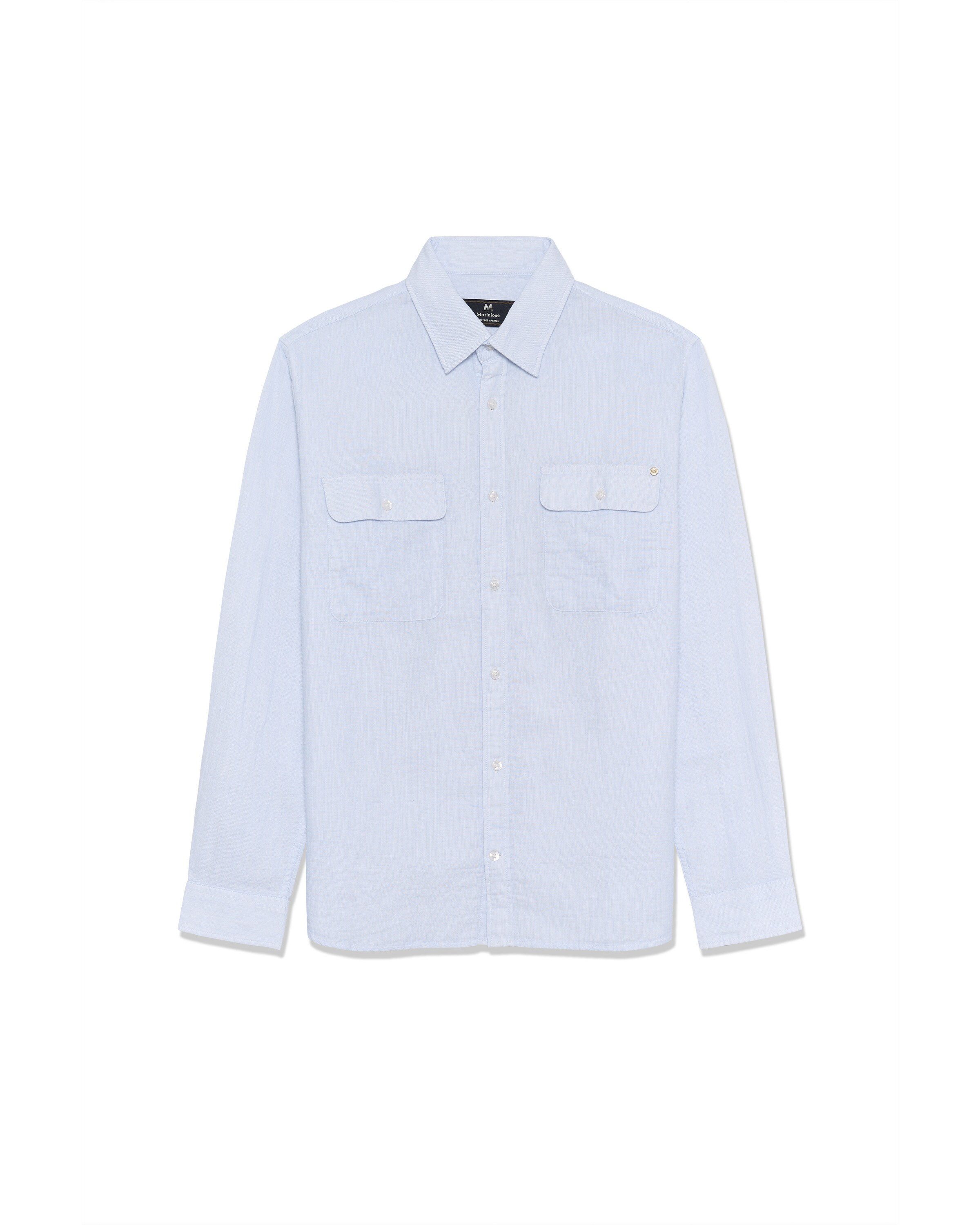 Matinique Regular fit Button Up Shirt 'Christaldo P Heritage' in Blue: front