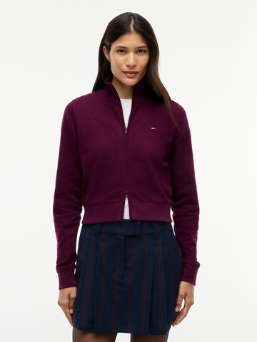 Tommy Jeans Mikina – fialová: přední strana