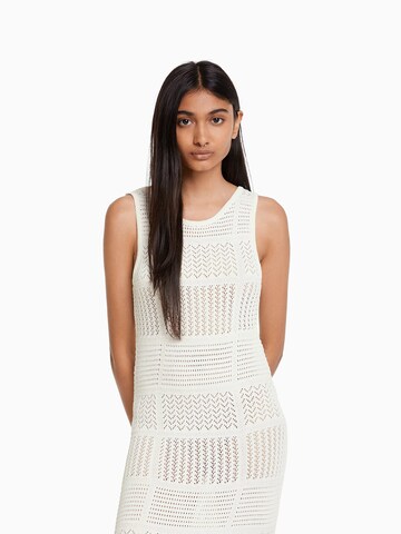 Bershka Knit dress in Beige: front