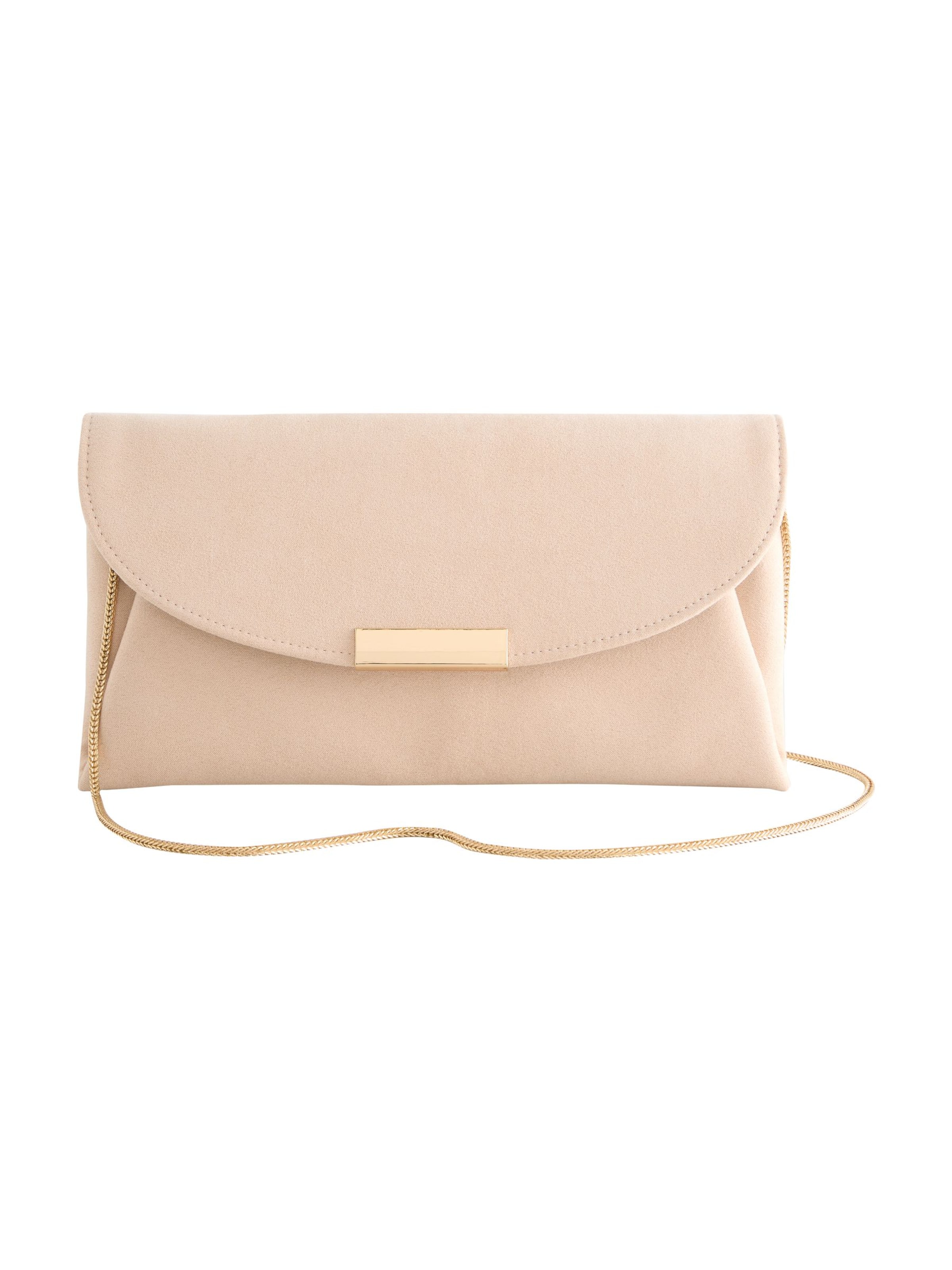 bēšs Next "Clutch" stila somiņa: no priekšpuses