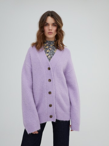 EDITED Knit Cardigan 'Peyton' in Purple: front