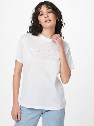 BOSS T-Shirt 'Evica' in Weiß: predná strana