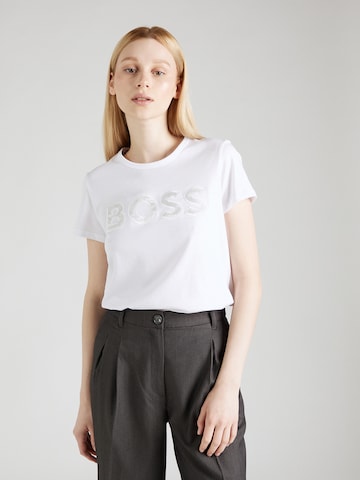 BOSS Black T-shirt 'Eventsa' i vit: framsida