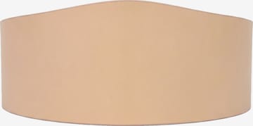 Ceinture Haute Cuir en beige : devant