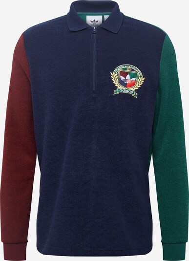 sötétkék / zöld / borvörös ADIDAS ORIGINALS Póló 'CREST', Termék nézet