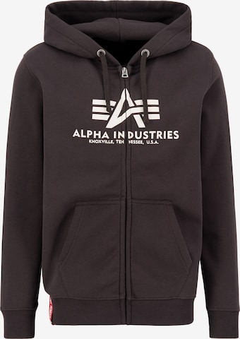 ALPHA INDUSTRIES Sweatjakke i brun: forside