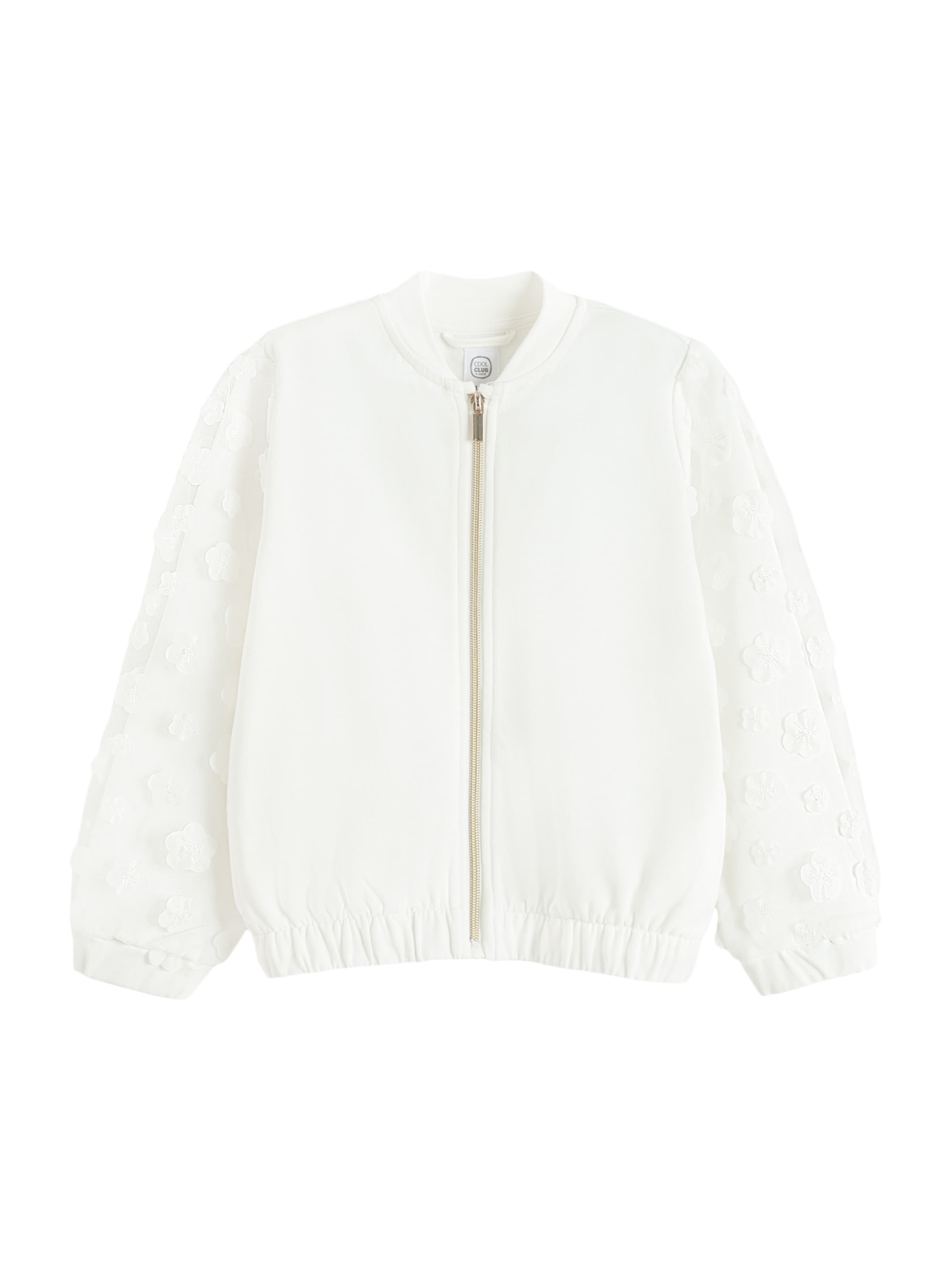 Cool Club Кофта на молнии в Белый: спереди