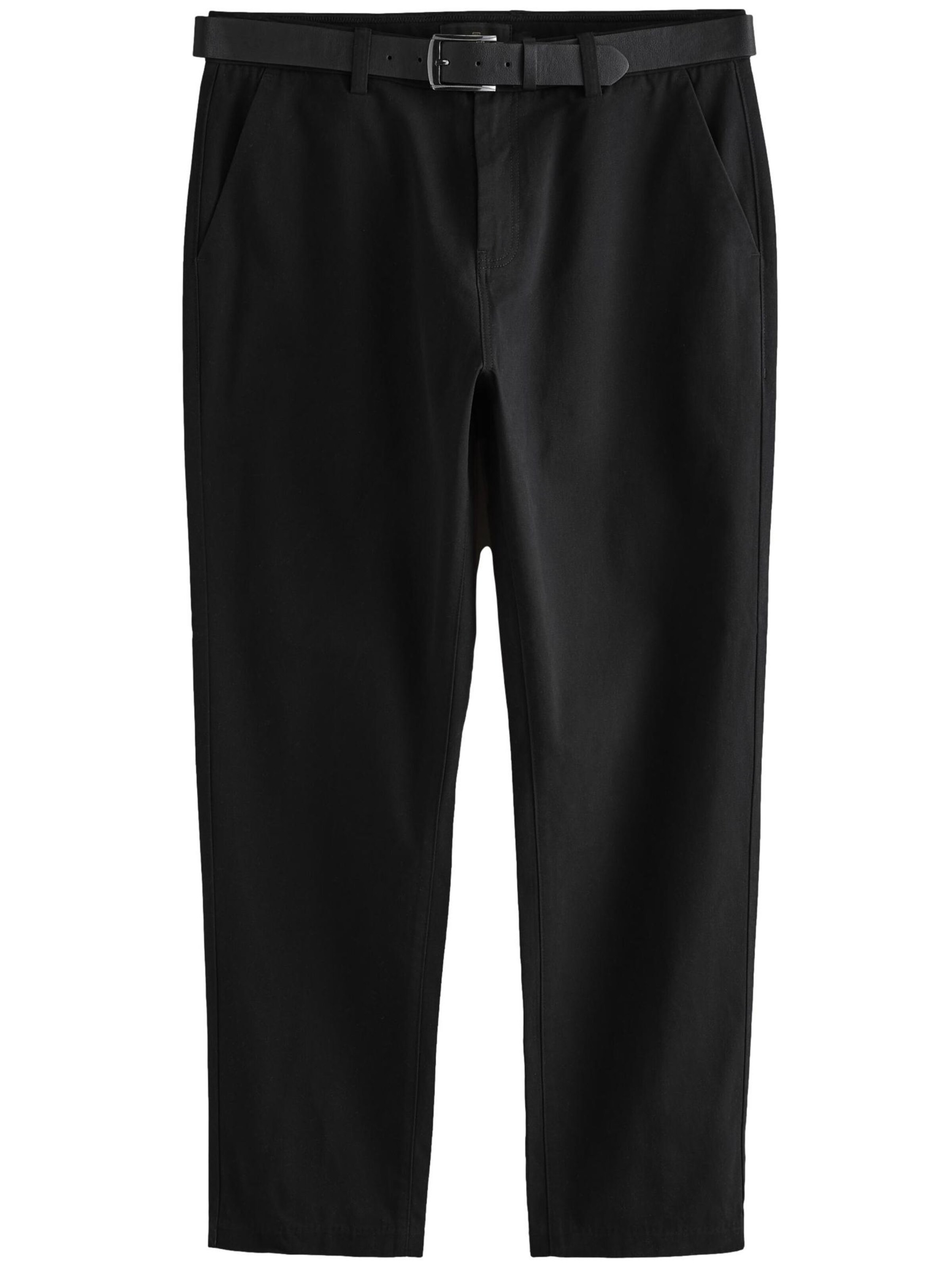 Next Chino trousers in Black: front