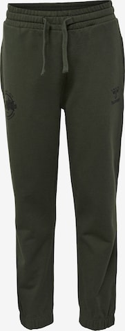 Hummel Tapered Broek in Groen: voorkant