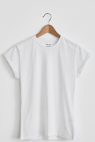 NINE TO FIVE Shirt ' Boyfriend Shirt #eib ' in White: front