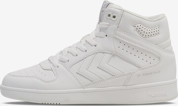 Hummel High-Top Sneakers in White: front