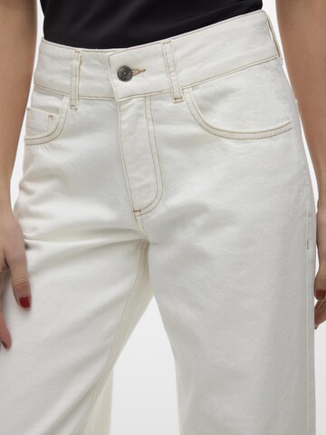 SOMETHINGNEW Wide Leg Jeans 'Rancy' in Weiß