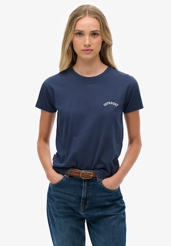 T-shirt 'Essential' Superdry en bleu : devant