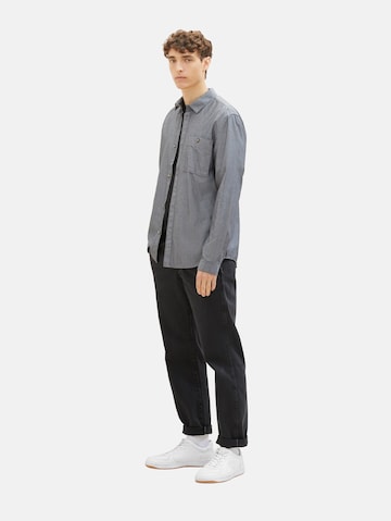 TOM TAILOR DENIM Regular Fit Hemd in Grau