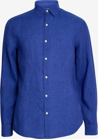 Marks & Spencer Regular fit Button Up Shirt in Blue: front