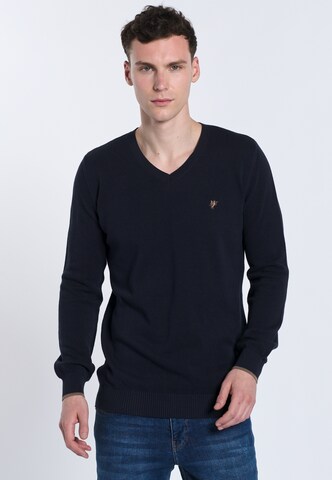 DENIM CULTURE Pullover 'ROMEO' in Blau: predná strana