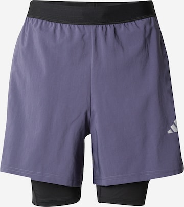 ADIDAS PERFORMANCE Workout Pants in Blue: front