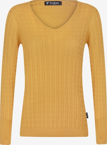 DENIM CULTURE - Pullover 'Verla' em amarelo: frente